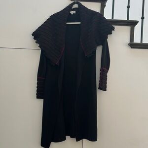 Temperly London Black and Purple Long Sweater Silk Cashmere blend Size S